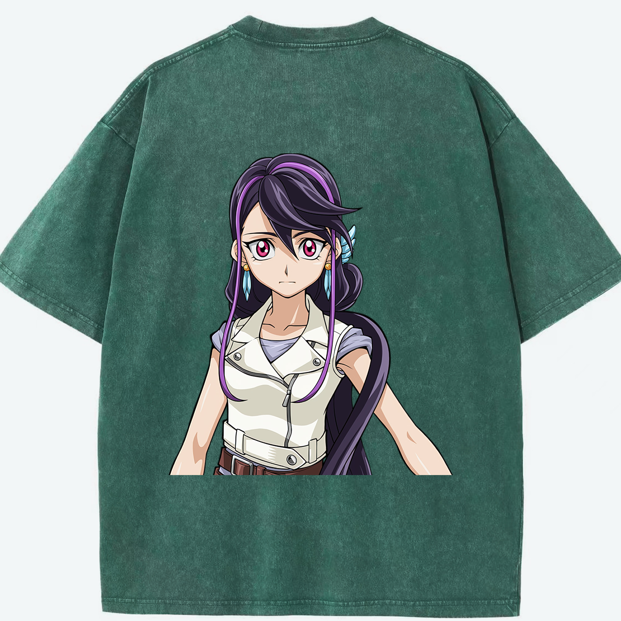 （画像用） 遊☆戯☆王 Yu-Gi-Oh! 綿100% ヴィンテージ風 半袖Tシャツ（背面プリント）